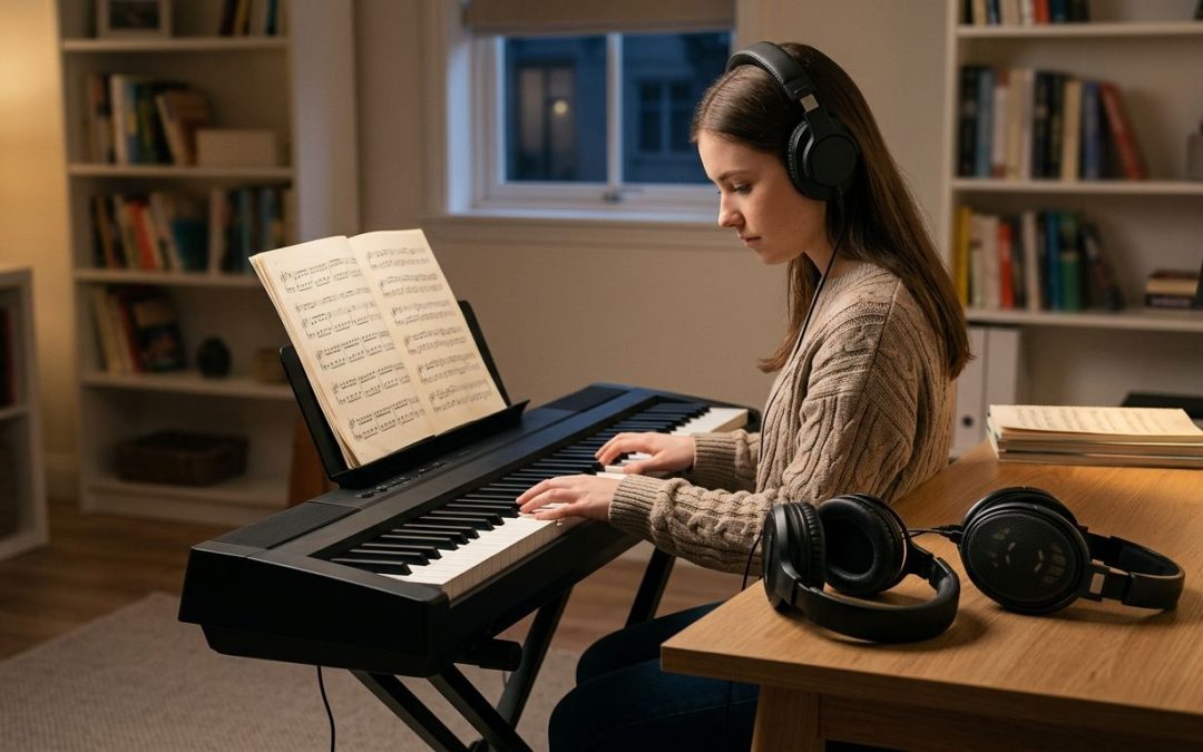 Jak wybrać słuchawki do cichej nauki na keyboardzie?
