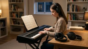 Jak wybrać słuchawki do cichej nauki na keyboardzie?