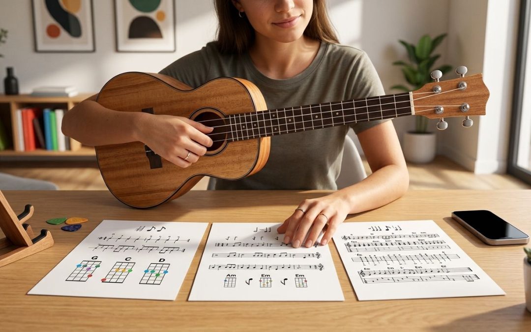 Popularne piosenki pop na ukulele: Aranżacje krok po kroku